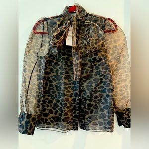 Zara Animal Print Top with Tags